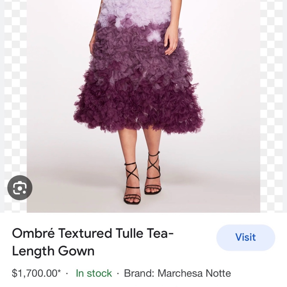MARCHESA NOTTE ruffled ombré-effect dress - Picture 6 of 6